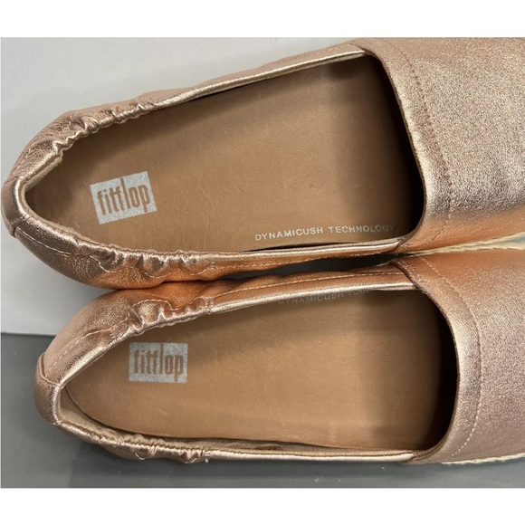 FitFlop Womens Siren Espadrilles Rose Gold Metallic W/Dynamicush Sz 6 Superb! - Picture 11 of 14